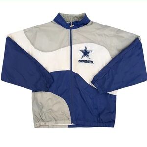 Vintage 90s Dallas Cowboys Apex One Windbreaker Jacket Size L